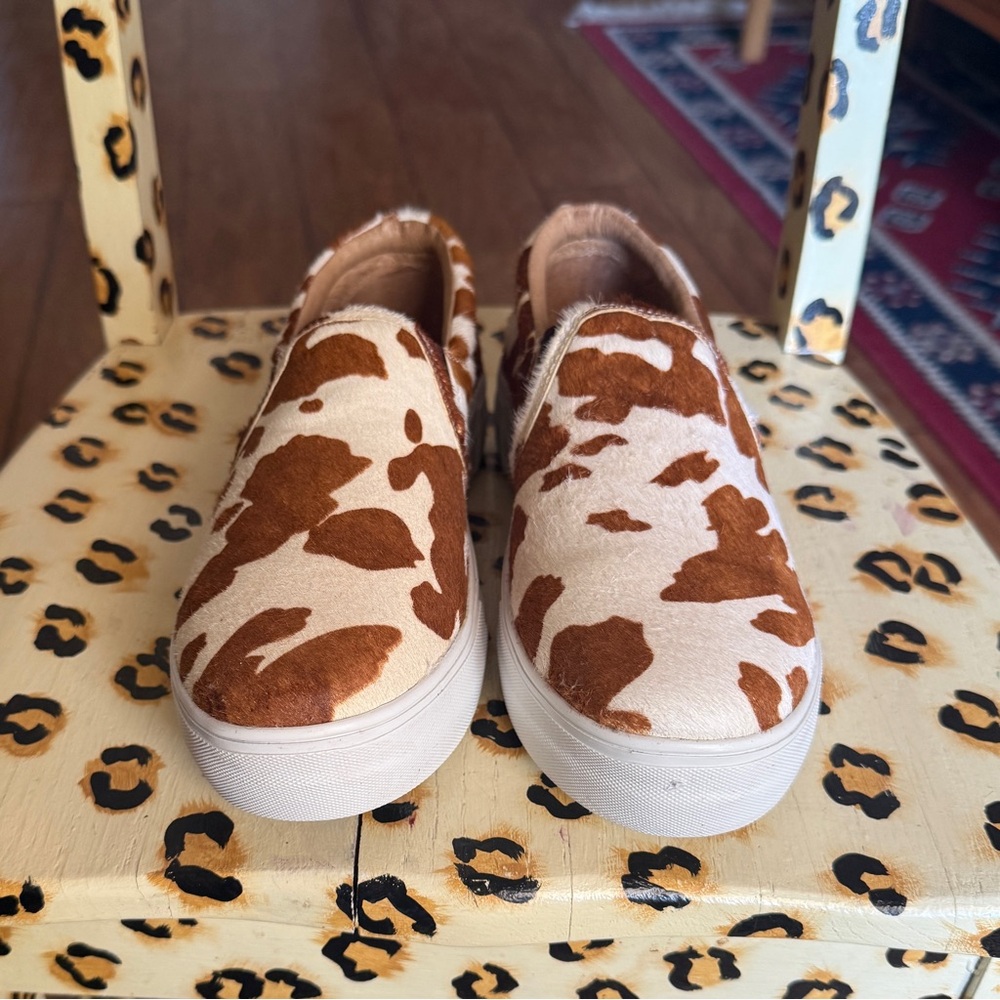 Alcala’s Boots Holly Van Classic Slip-On Cow Hair Loafers – Size 7